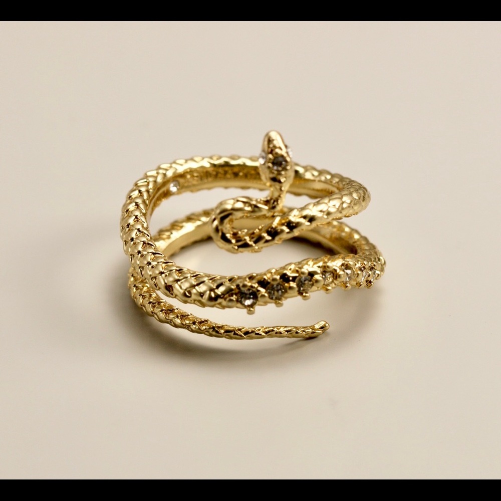 Kendra Scott Phoenix Wrap Ring In Vintage Gold Sz 8 - Picture 2 of 7
